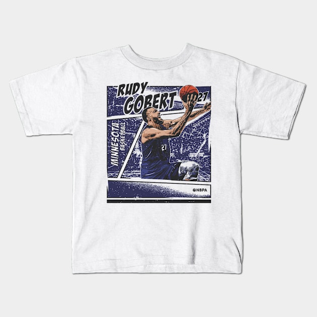 Rudy Gobert Minnesota Comic Kids T-Shirt by ganisfarhan